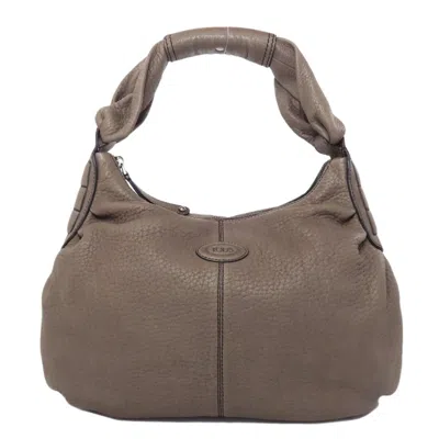 Pre-owned Tod's Leather Shoulder Bag () In Gray
