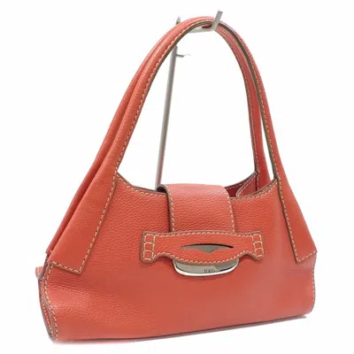 Pre-owned Tod's Leather Shoulder Bag () In Orange