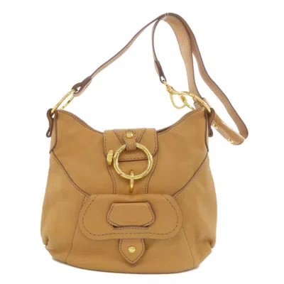 Pre-owned Tod's Leather Shoulder Bag () In Sand