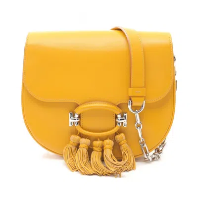 Pre-owned Tod's Leather Shoulder Bag () In Yellow