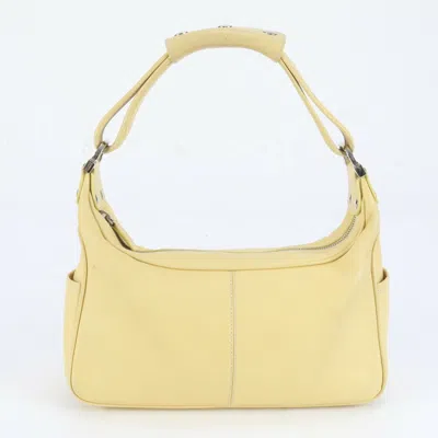 Pre-owned Tod's Leather Shoulder Bag Tote Bag () In Yellow
