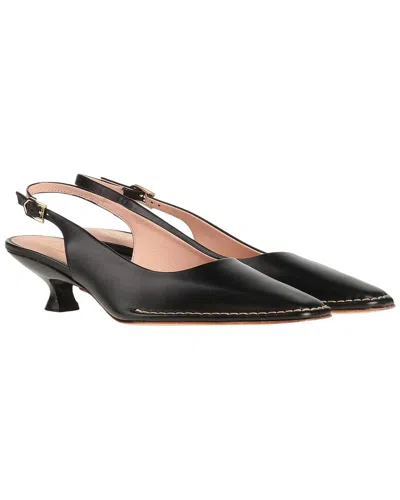 Tod's Leather Slingback Pump In Black