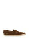 Tod's Suede Loafers With Round Toe And Braided Jute Sole