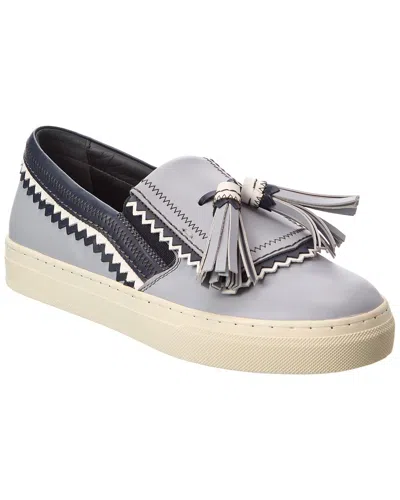 Tod's Leather Slip-on Sneaker In Grey