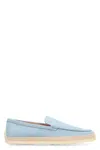 Tod's Leather Slipper Loafers In Blue