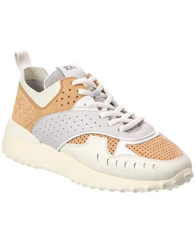 Tod's Leather Sneaker In Beige