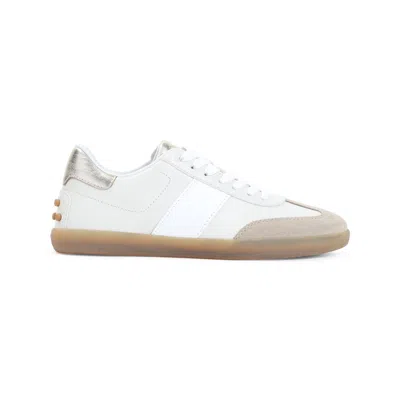 Tod's Leather Sneakers In Neutral