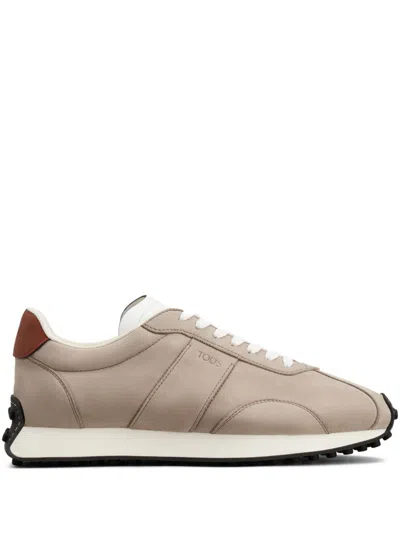 Tod's Vintage Leather T Sneakers In 8 In Gray