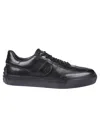 Tod's Logo-debossed Leather Sneakers In Black