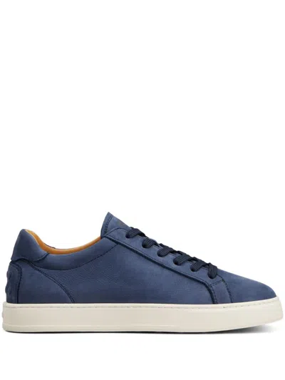 Tod's Leather Sneakers In Blue