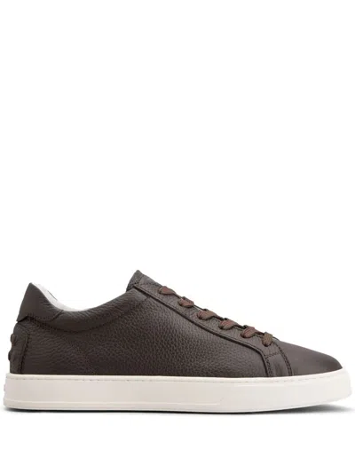 Tod's Leather Sneakers In Brown