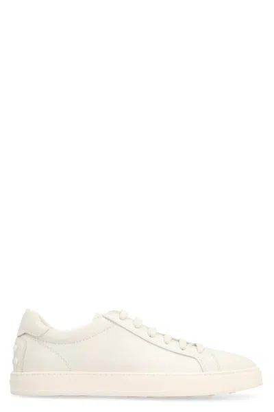 Tod's Leather Sneakers In White