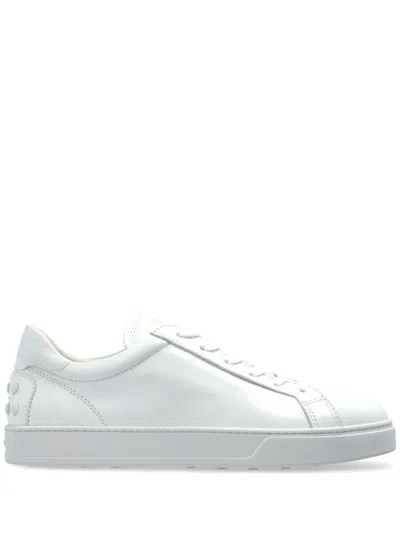 Tod's Leather Sneakers In White