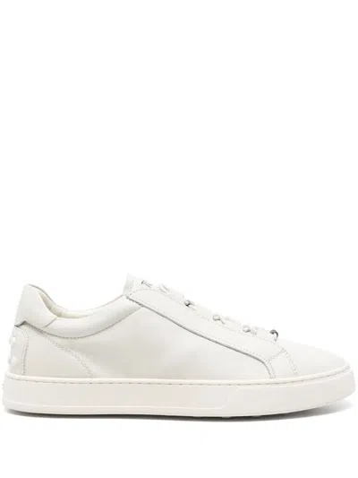Tod's Leather Sneakers With One-pull Lace Shoes In White