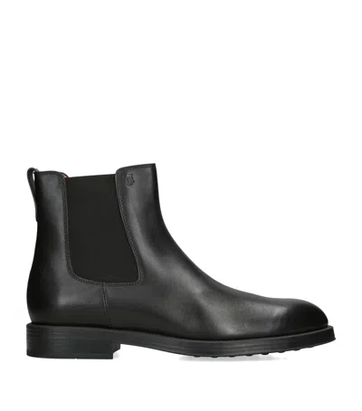 Tod's Leather Stivaletto Chelsea Boots In Multi