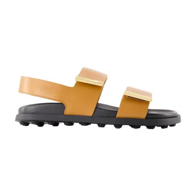 Tod's Leather Strappy Sandals In Brown