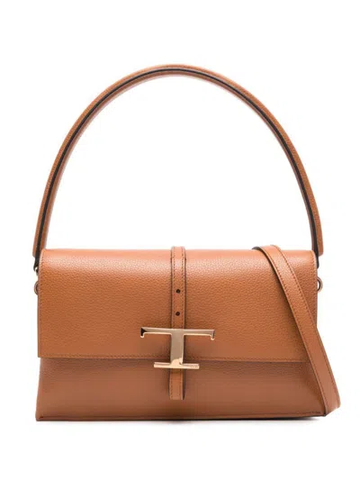 TOD'S TOD'S LEATHER T TIMELESS MINI FLAP BAGS