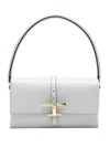 Tod's Leather T Timeless Mini Flap Bags In Grey