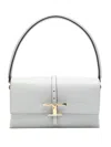 Tod's Leather T Timeless Mini Flap Bags In Grey