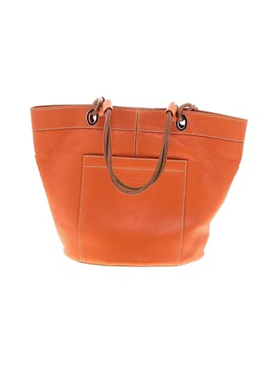 Pre-owned Tod's Leather Tote Bag In Orange