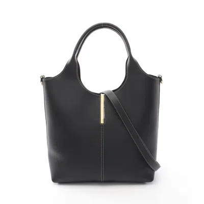Pre-owned Tod's Leather Tote Bag () In Black