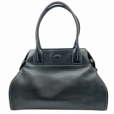 Pre-owned Tod's Leather Tote Bag () In Black