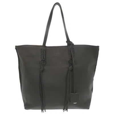Pre-owned Tod's Leather Tote Bag () In Black