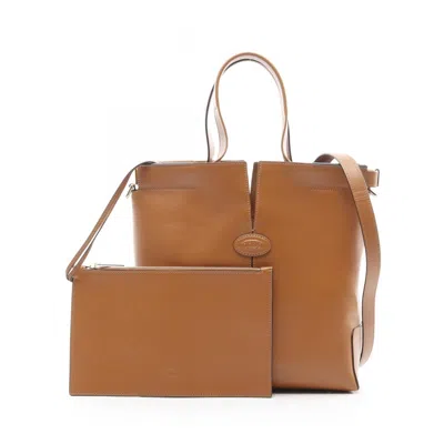 Pre-owned Tod's Leather Tote Bag () In Brown