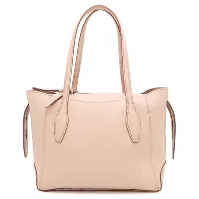 Pre-owned Tod's Leather Tote Bag () In Pink