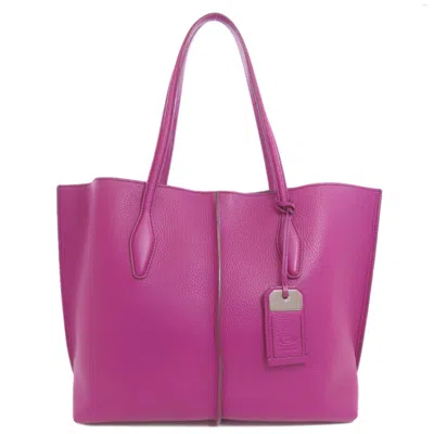 Pre-owned Tod's Leather Tote Bag () In Purple