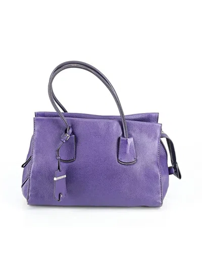 Pre-owned Tod's Leather Tote Bag In Purple