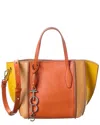 Tod's Leather Tote In Orange