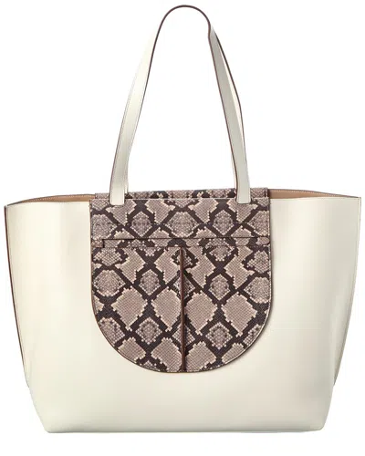 Tod's Leather Tote In White