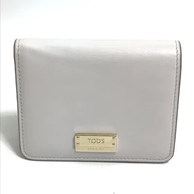 Pre-owned Tod's Leather Wallet (bi-fold) () In Grey