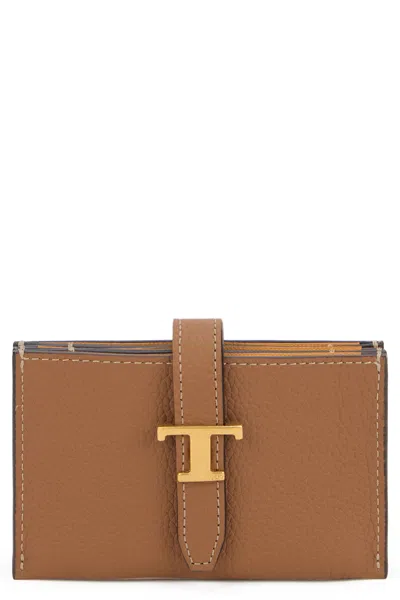 Tod's Leather Wallet In Brown
