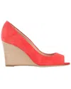 Tod's Leather Wedge Pump In Red