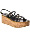 Tod's Tods Logo Leather Wedge Sandal In Black