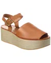 Tod's Leather Wedge Sandal In Brown