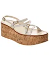 Tod's Leather Wedge Sandal In White
