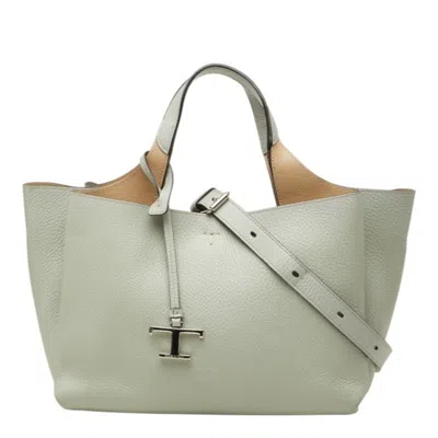 Pre-owned Tod's Light Green Leather Handbag Shoulder Bag ()