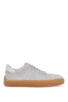 Tod's Light Suede Casual Lace Up Shoes For Men In Gray