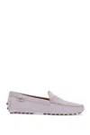 Tod's Light Grey Suede Leather Driving Moccasin