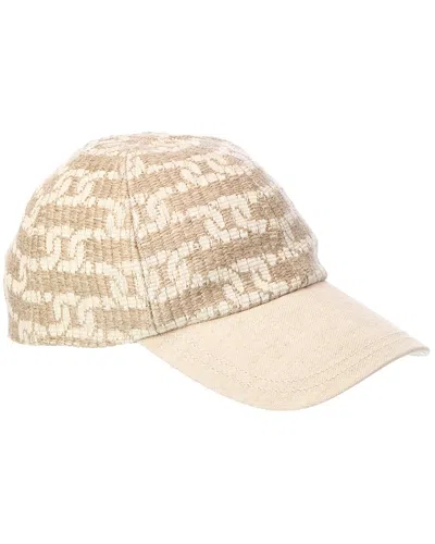 Tod's Linen-blend Baseball Cap In Beige