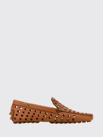 Tod's Mocassini In Pelle Caramello Donna In Brown