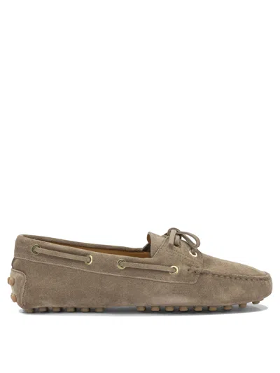 Tod's Boat Gommino Suede Loafers In Multi