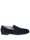 Tod's Destrutt Suede Blue Loafer In Blue