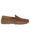 Tod's Gommino Suede Leather Loafers In Brown