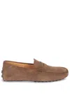 Tod's Gommino 22l Walnut Suede Loafer In Brown