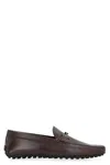 Tod's City Gommino Leather Loafers In Brown