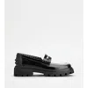 Tod's Woman Loafers Black Size 8 Leather In Multi